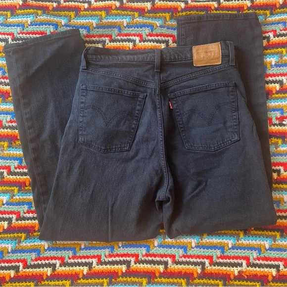 Levi’s button fly ribcage straight ankle Jean Black 30 - Picture 7 of 7